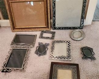 Lot of Metal Picture Frames.1 Wooden