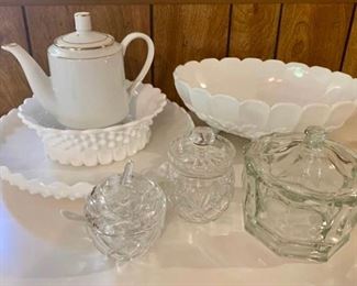 Milk Glass Servers and More