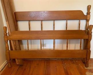 Traditional maple bed frame
