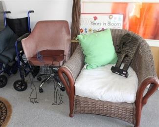 Wheel chair, accent chairs