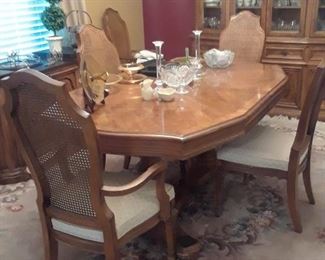 Dining table, Bernhardt
Six chairs, Bernhardt