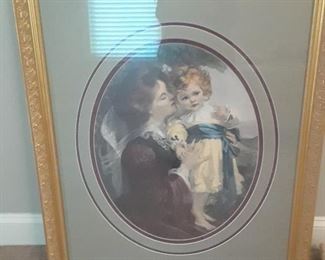 Large framed and matted print