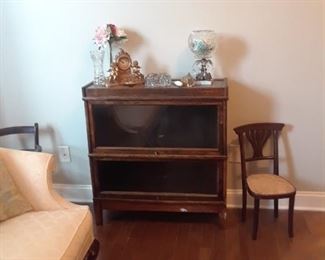 Stacking bookcase; child's chair