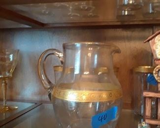 Pitcher with gold band