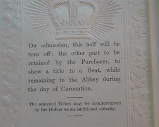 Coronation invitation, 1831