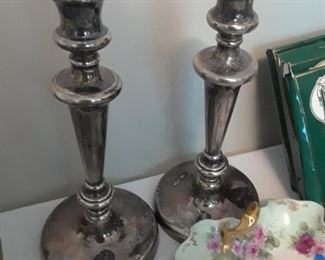English Sheffield candlesticks