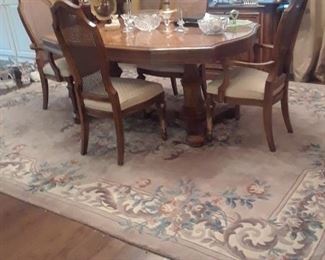 Bernhardt dining table and 6 chairs