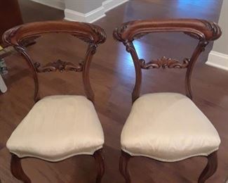 Pair of English parlour chairs