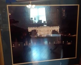 White house photo, framed