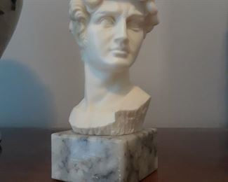 Bust on marble base