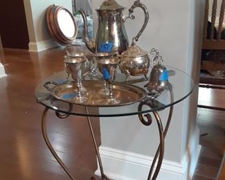 Small glass top table