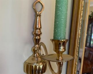 Lot P7, Brass Sconces, $10