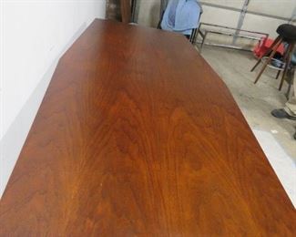 Large Walnut table with chrome legs pic 3