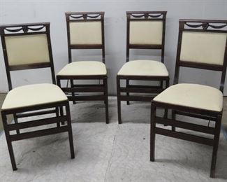 ITEM 28-- 4 folding regency style mahogany chairs. $100.00