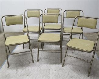 ITEM 31 -- set of 6 samsonite metal and vinyl folding chairs $75.00
