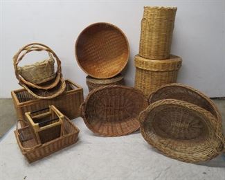 ITEM 41--13 wicker baskets $100.00