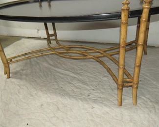 contemporary faux bamboo paint decorated coffee table. PIC 2