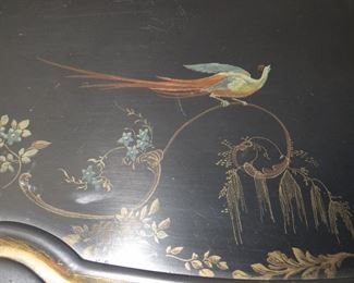 contemporary faux bamboo paint decorated coffee table. PIC 3