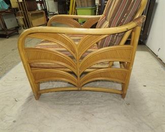 Rattan armchair palm tree motif. PIC 2