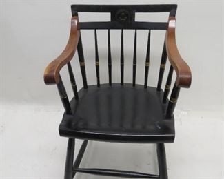 ITEM 91---Princeton university collage chair, paint worn and has paint splatter. 22.5" wide,19.5" deep, 34" high, 18.5" to seat. $60.00