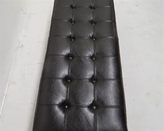 contemporary Mies Van Der Rohe Style - Barcelona Daybed with tufted leather cushion, PIC 2