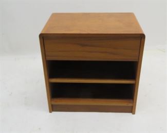 ITEM 115 ---Danish teak nightstand, 23 3/4" wide, 15 1/4" deep, 24" high. $40.00