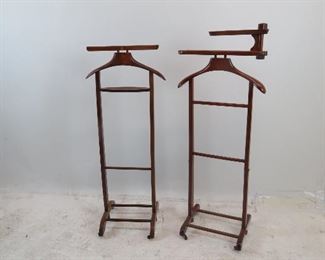 ITEM 136 ---2 MCM valets, one signed Italy. 43.5 high,17 3/4" wide, 47.5" high, 18.25 wide. $100.00