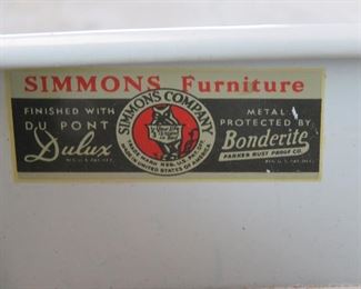 Norman Bel Geddes for Simmons furniture metal industrial desk, with speckled laminate top. PIC 3