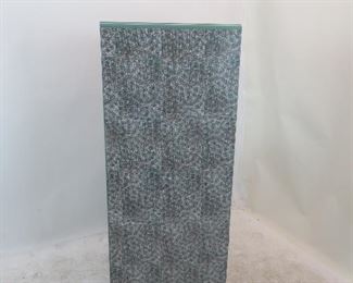 Norman Bel Geddes for Simmons furniture metal industrial desk, with speckled laminate top. PIC 5