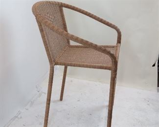 pair wicker bar stools. PIC 2