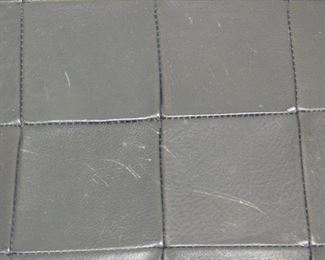 MCM rectangular leather ottoman, has some scuff spots. PIC 2