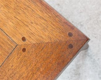MCM walnut table with dowel corners. PIC 2