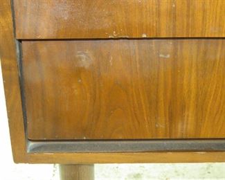 MCM 2 drawer nightstand, has , minor chipping. surface marks. PIC 2