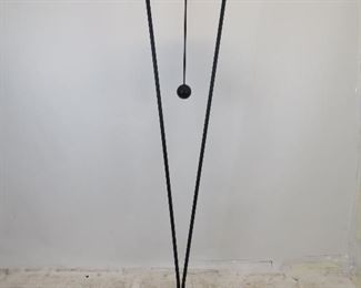 ITEM 251--- modern halogen torchiere floor lamp. 17" w, 72.5" high, working condition, marks and scratches. $75.00