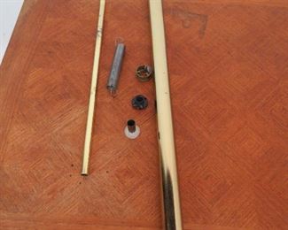 MCM pole lamp, AS IS missing 1 wood handle, spring mechanism detached. PIC 2