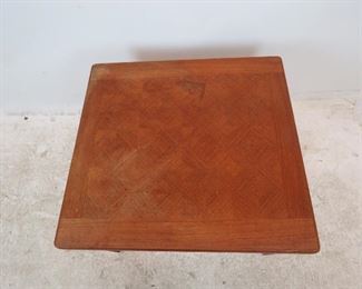 Danish teak table made in Denmark by Toften. slat repaired, surface stains, uneven. PIC 2
