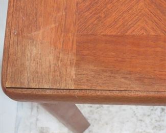 Danish teak table made in Denmark by Toften. slat repaired, surface stains, uneven. PIC 4