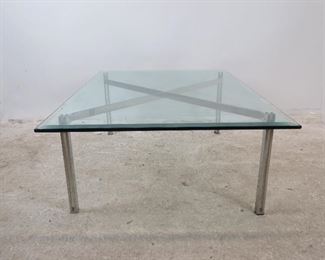 ITEM 10 --High quality Steel and beveled glass coffee table. PIC 4