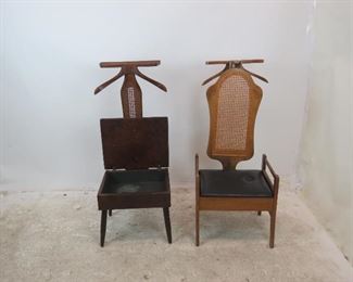 ITEM-283-- 2 MCM cane back lift top valets, 1 has caned sides, Nova valet PIC 3