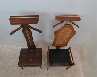 ITEM-283-- 2 MCM cane back lift top valets, 1 has caned sides, Nova valet PIC 4