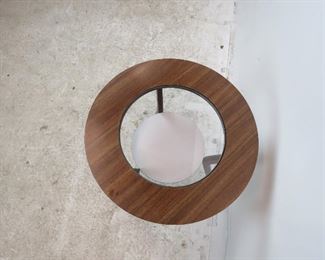 ITEM-288-- MCM 2 tier glass and laminate top table. PIC 3
