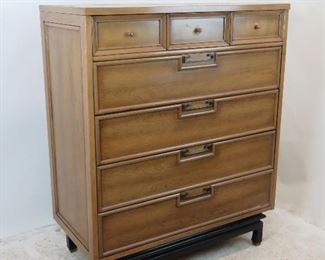 ITEM-295-- American Martinsville MCM 7 drawer high chest / dresser. 40" wide, 20" deep, 48.25" high. $450.00