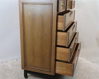 ITEM-295-- American Martinsville MCM 7 drawer high chest / dresser. PIC 2