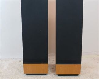 ITEM-301- high quality Pair of Thiel CS 2 oak floor loudspeakers. 12"wide, 12.25" deep, 39.5" high $750.00