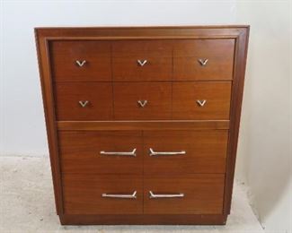 ITEM- 308-- MCM 4 drawer dresser chest by Unagusta, 40" wide19" deep, 44.75" high. $450.00