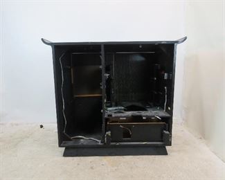 ITEM-309-- MCM cerused ebony, hi fi / television cabinet. no insides or back. great project to re-purpose cabinet. PIC 5