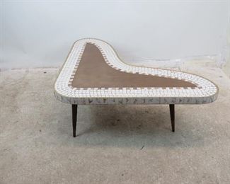 ITEM-304-- MCM tile top laminate boomerang coffee table. PIC 3
