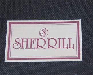 ITEM -352-- Pair of Sherrill Upholstered ottomans. minor staining. PIC 3