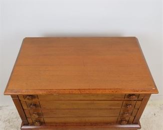 ITEM-360-- 4 drawer spool cabinet on legs. some surface scratches. PIC 3