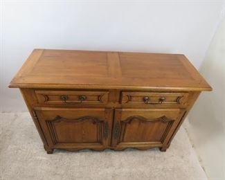 ITEM- 363--2 part country french step back cupboard with plate rack. comes with key. PIC 3